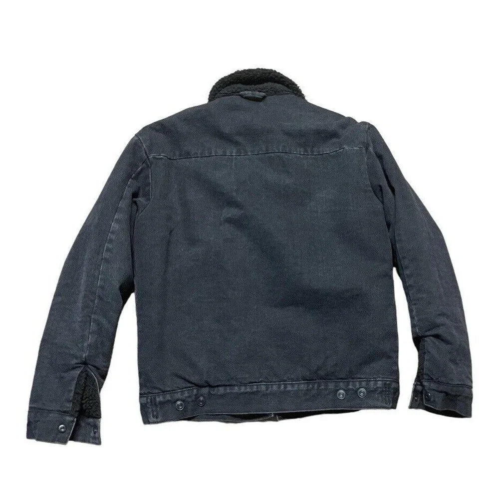 forever 21 mens Reversible Sherpa Jean jacket Black Small